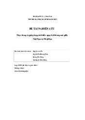 Thực trạng và giải pháp phát triển quan hệ thương mại giữa Việt Nam và Nhật Bản | Nghiên cứu khoa học Kinh tế chính trị | Đại học Bách Khoa Hà Nội