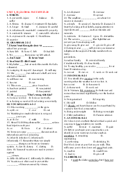 Đề cương ôn tập giữa học kỳ 1 Tiếng Anh 11 Global Success