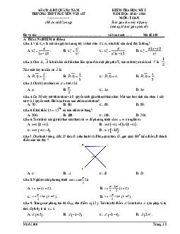 Đề học kỳ 1 Toán 11 năm 2022 – 2023 trường THPT Nguyễn Văn Cừ – Quảng Nam