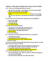 TRẮC NGHIỆM KIỂM TOÁN 1 môn Accounting | Trường Đại Học Nha Trang