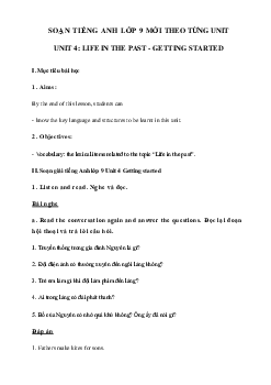 Ngữ pháp Unit 4 lớp 9 Life in the past