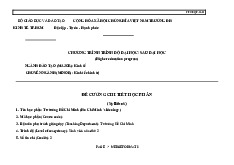 Đề cương chi tiết học phần môn tư tưởng Hồ Chí Minh