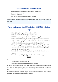 Soạn bài Viết một truyện kể sáng tạo | SGK Ngữ Văn 9 Chân trời sáng tạo (Tập 2)