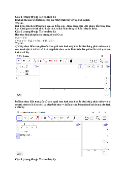 Giải bài tập SGK Tin học 6 bài 8: Học toán với Geogebra | Chân trời sáng tạo