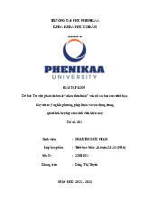 Từ việc phân tích mặt “nhận thức luận” vấn đề cơ bản của triết học,  hãy rút ra ý nghĩa phương pháp luận và vận dụng trong quá trình học tập của sinh viên hiện nay | Bài tập lớn học phần Triết học Mác - Lênin