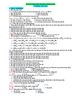 Top 100 Bộ câu hỏi ôn tập hóa 10 HKII cánh diều