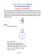 Tuyển Chọn Các Bài Toán Thực Tế Ứng Dụng Đường Tròn Giải Chi Tiết