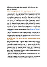 Mẫu đơn xin nghỉ việc của cán bộ công chức, viên chức mới