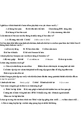 Ngân hàng câu hỏi trắc nghiệm môn sinh học | trường Đại học Huế