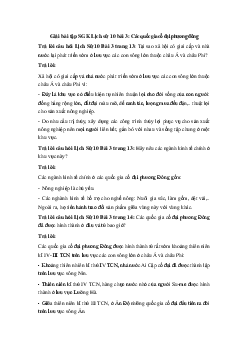 Giải bài tập SGK Lịch sử 10 bài 3