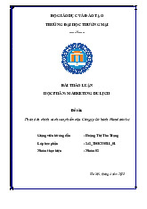 Phân tích chính sách sản phẩm của Công ty Lữ hành Hanoitourist | Bài thảo luận Marketing Du Lịch