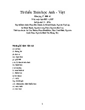 Từ điển toán học Anh - Việt