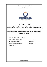 Phân Tích Báo Cáo Tài Chính Công Ty PGD - Bài Tiểu Luận Học Phần Tài Chính K16.Môn Phân tích báo cáo tài chính (Phenikaa) | Đại học Trường Đại học Phenika.