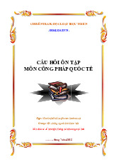 Tài liệu môn công pháp quốc tế | Trường Đại học Luật - Đại học Quốc gia Hà Nội