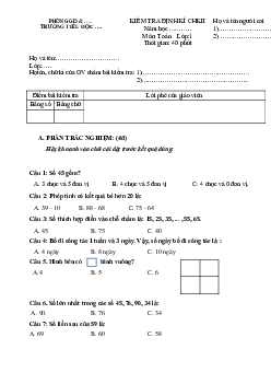 Đề thi Toán lớp 1 học kỳ 2 sách Cánh Diều năm 2024 - Đề 3