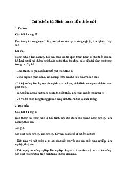 Địa lí 10 Bài 23: Vai trò, đặc điểm, các nhân tố ảnh hưởng tới phát triển và phân bố nông nghiệp, lâm nghiệp, thủy sản