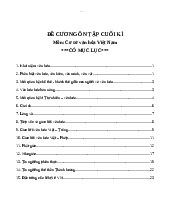 Đề cương ôn tập cuối kỳ Cơ sở văn hóa Việt Nam | Trường Đại học Công nghiệp Thành phố Hồ Chí Minh