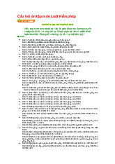 Câu hỏi ôn tập Môn Luật Hiến Pháp | Trường Đại học Luật Hà Nội