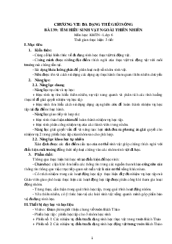 Giáo án Khoa học tự nhiên 6 sách Kết nối tri thức với cuộc sống Bài 39