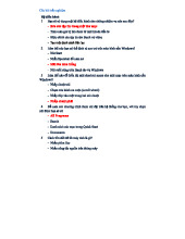 Câu hỏi trắc nghiệm tin học cơ sở 300 câu hỏi chuẩn bị cho kỳ thi