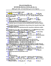 Đề thi hóa học đại cương | Trường Đại học Nông Lâm thành phố Hồ Chí Minh