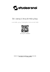 Đề cương lý thuyết Luật Hiến pháp | Trường Đại học Luật Hà Nội