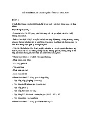 Đề thi cuồI kỳ Kinh Doanh Quốc Tế Block 1 2024 Môn Chính sách và ứng dụng kinh tế vĩ mô | Trường Học Viện nông nghiệp Việt Nam