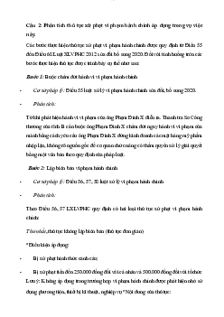 Bài tập ôn tập học phần Luật hành chính