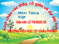 Giáo án điện tử Tiếng việt 1 bài 2 Chân trời sáng tạo: Học vần: uông, ương