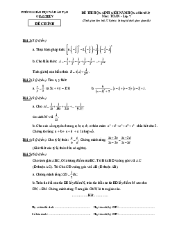 Đề thi học sinh giỏi Toán 7 năm 2016 – 2017 phòng GD&ĐT Giao Thủy – Nam Định