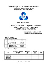 Đề cương môn thí nghiệm sức bền vật liệu- Trường Đại học bách khoa - Đại học đà nẵng.