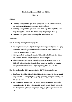 Văn mẫu lớp 10: Cảm nhận đoạn 1 bài thơ Bình ngô Đại Cáo (2 Dàn ý + 7 Mẫu) | Cánh diều