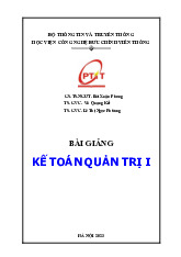 Bài giảng môn Kế toán quản trị | Học viện Công Nghệ Bưu Chính Viễn Thông