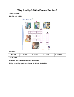Tiếng Anh lớp 3 Global Success Funtime 3