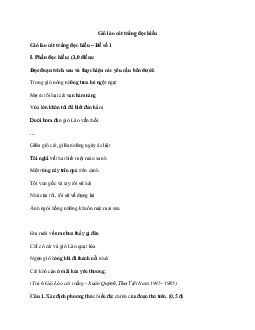 Đọc hiểu: Gió lào cát trắng - Xuân Quỳnh | Ôn tập Ngữ Văn 12