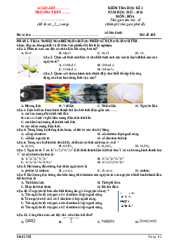 Đề thi học kì 1 môn Hóa học 10 năm 2023 - 2024 sách Kết nối tri thức với cuộc sống đề 8