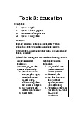 Topic 3: education - Anh văn Giao Tiếp Quốc tế 3 (AV015DV01)| Đại học Hoa Sen