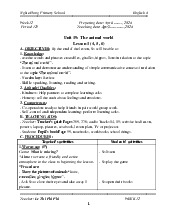 Giáo án ôn tập môn Tiếng anh lớp 4 tuần 32 - Unit 19: The animal world | Bộ sách Global Success | Tiểu học ( Chương trình mới)