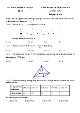 Đề thi thử tốt nghiệp THPT 2025 môn Toán bám sát đề minh họa - Đề 25