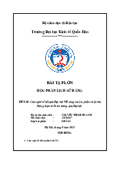Cảm nghĩ về kết quả Đại hội VII cùng vai trò, phẩm chất củaĐảng được thể hiện thông qua Đại hội - Lịch sử Đảng Cộng Sản Việt Nam| Đại học Kinh Tế Quốc Dân