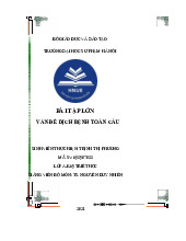 Bài Tập Lớn: Vấn Đề Dịch Bệnh Toàn Cầu | Môn Triết học Mác-Lênin - Đại học Sư Phạm Hà Nội