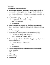 Trắc nghiệm Chương 1 đến Chương 3 Môn Mạng máy tính | Đại học Cần Thơ