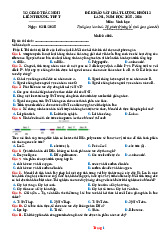Đề KSCL Thi Tốt Nghiệp 2026 Môn Sinh Cụm Trường Bắc Ninh Lần 1 Có Đáp Án