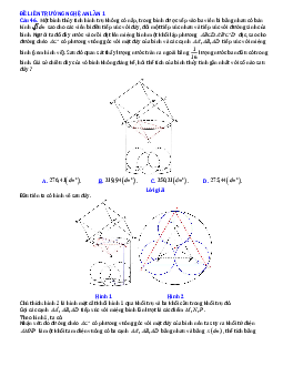Hướng dẫn giải toán VDC trong các đề thi thử TN THPT 2022 môn Toán