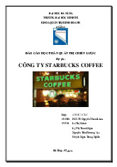 BÁO CÁO HỌC PHẦN QUẢN TRỊ CHIẾN LƯỢC CÔNG TY STARBUCKS COFFEE