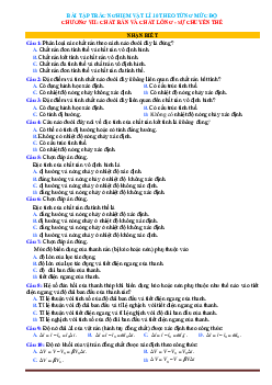 TOP 41 câu trắc nghiệm Vật lí 10 chương 7: Chất Rắn Và Chất Lỏng-Sự Chuyển Thể theo từng mức độ