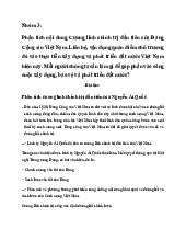 Phân tích nội dung Cương lĩnh chính trị đầu tiên của Đảng Cộng sản Việt Nam. Liên hệ, vận dụng quan điểm chủ trương đó vào thực tiễn xây dựng và phát triển đất nước Việt Nam hiện nay? | Câu hỏi ôn tập môn Lịch sử Đảng