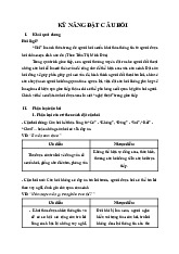 Kỹ Năng Đặt Câu Hỏi - Bài Tập Môn Tâm Lý Học Giao Tiếp