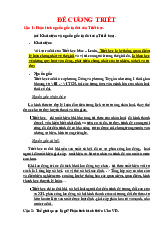 Đề cương Triết học Mác Lê Nin | Đại học Nội Vụ Hà Nội