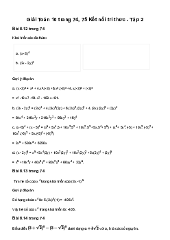 Toán 10 Bài 25: Nhị thức Newton - Kết Nối Tri Thức